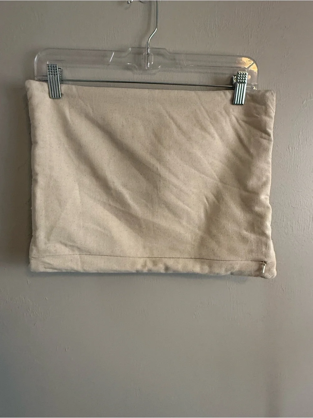WEST ELM Ivory Beige EMBROIDERED GARDEN Textured Lumbar Pillow Cover 12” X 16”